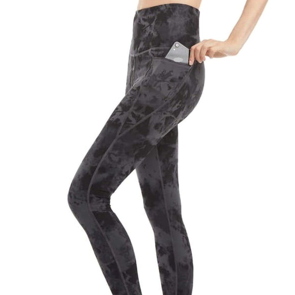 Danskin High Waist Leggings Tight with Pockets GreyTie Dye size S